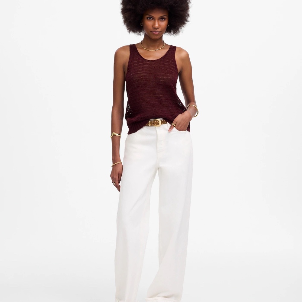 NWT Madewell Linen Sweater Tank Size Small Retail $88